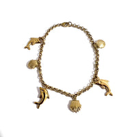 Dolphins and Seashell Anklet
