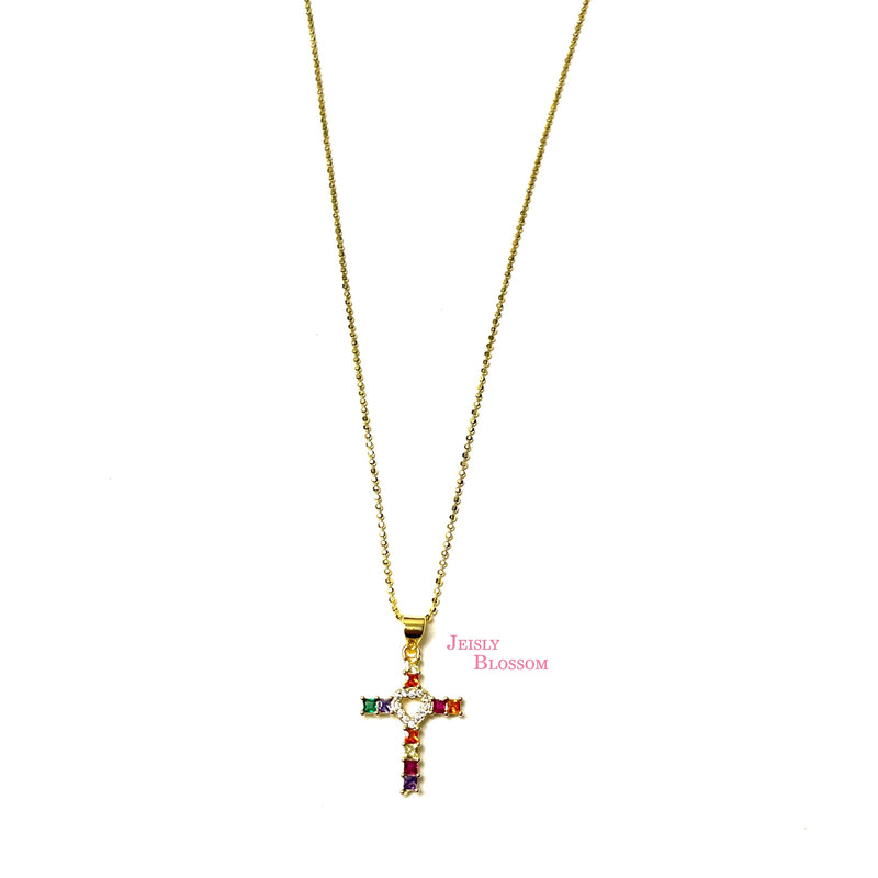 Colorful Cross Necklace