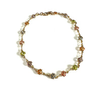 S Flower Heart Anklet