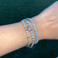 Aly Pink Tennis Bracelet