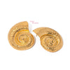 Round Snail Shell Stud Earrings