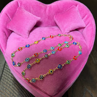 Multicolor Evil Eye Anklet