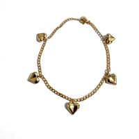 Lis Heart Cuban Anklet
