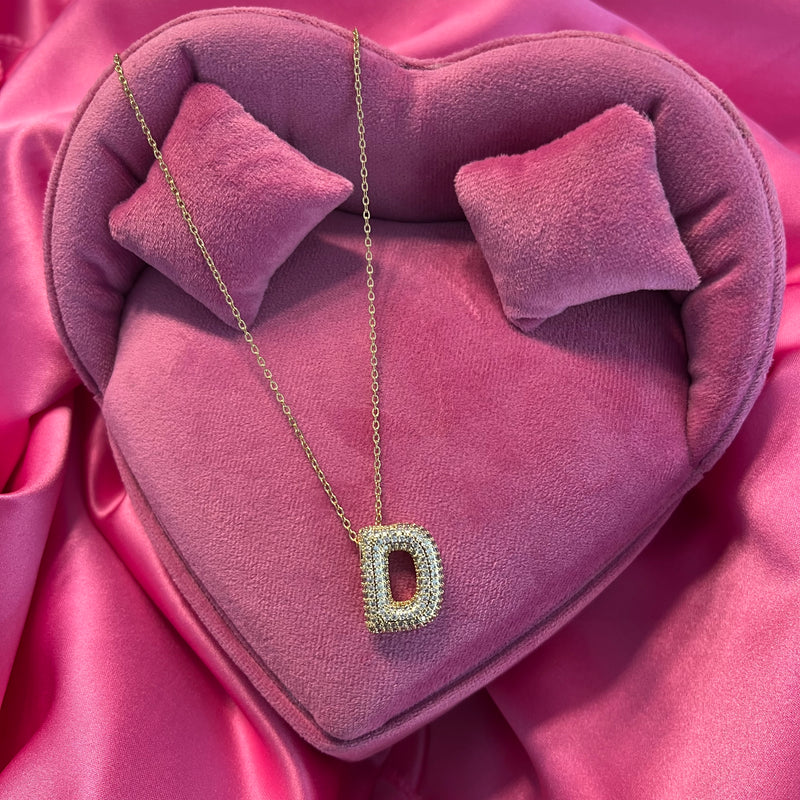 Chubby Bubble Initial Necklace