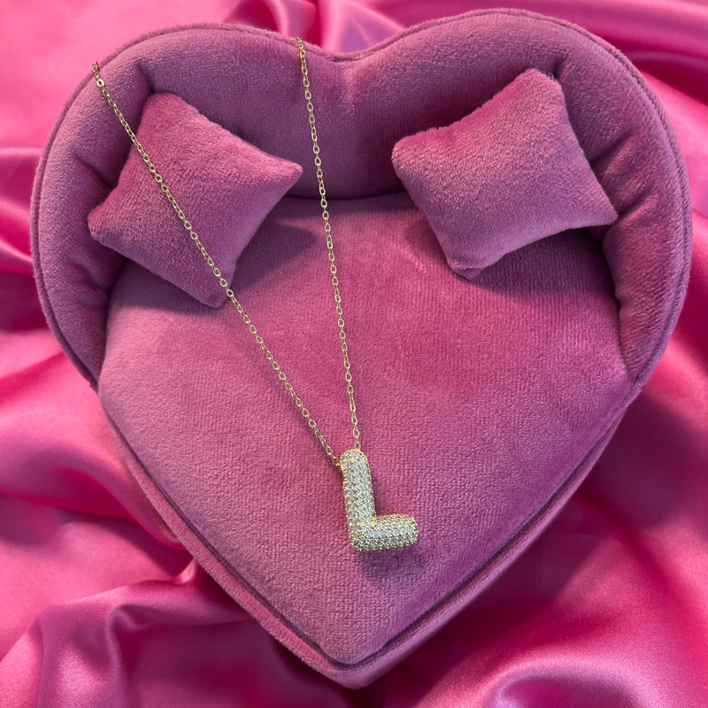 Chubby Bubble Initial Necklace