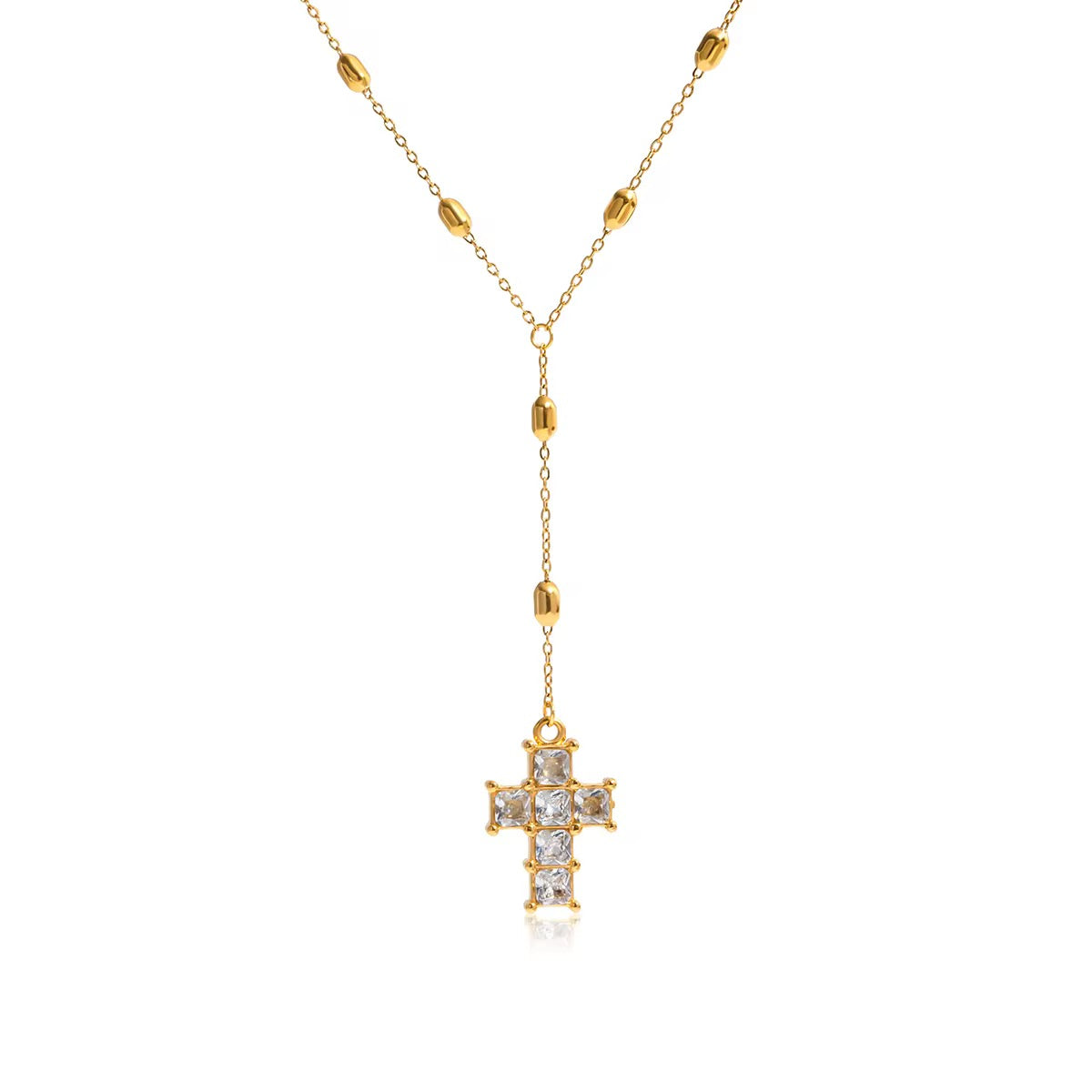 B Cross Necklace