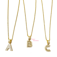 My Baguette Initial Necklace