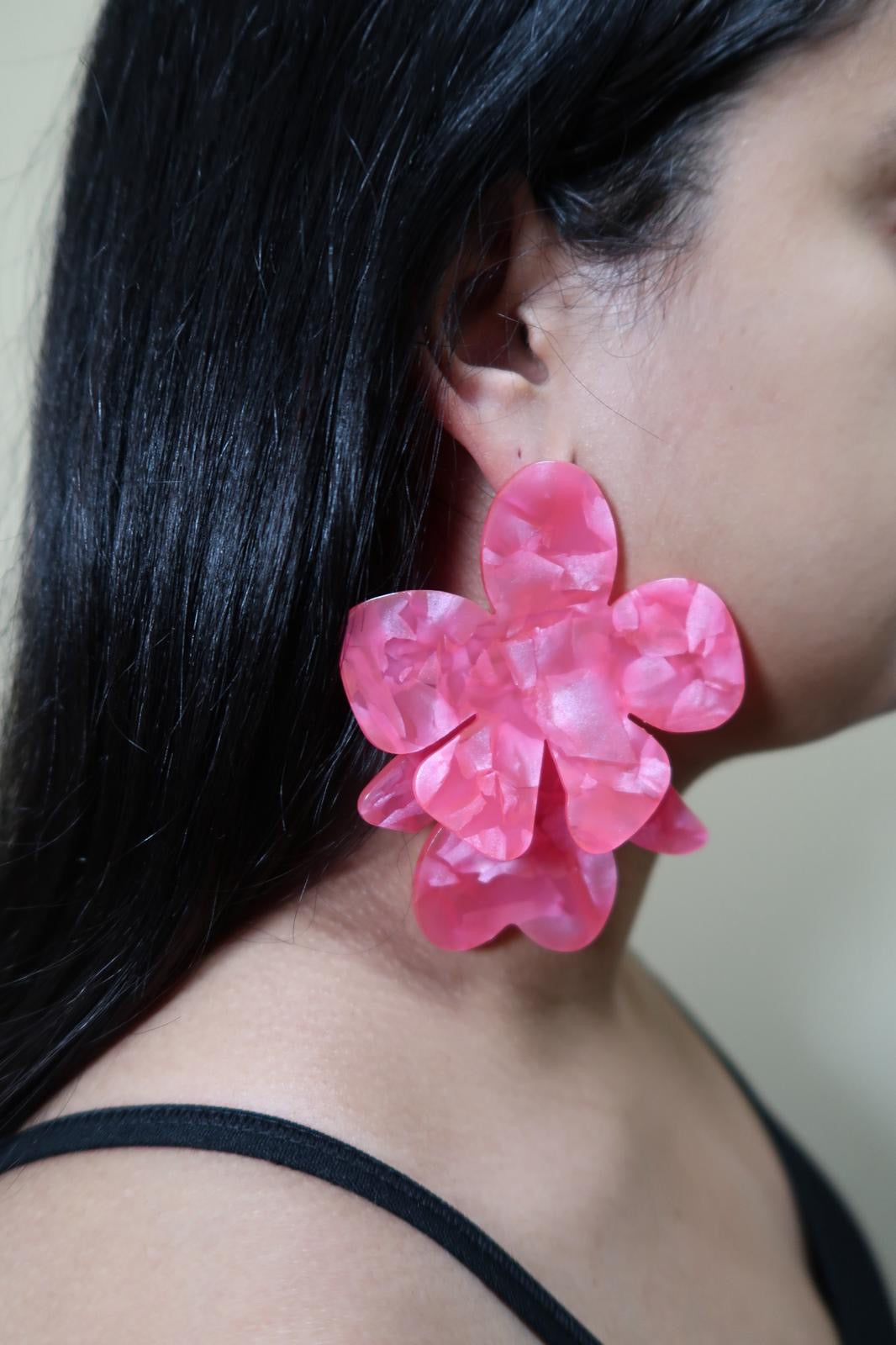 Giant Flower Stud Earrings