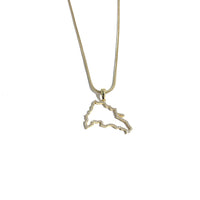 Dominican Republic Map Necklace