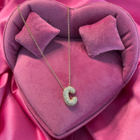 Chubby Bubble Initial Necklace