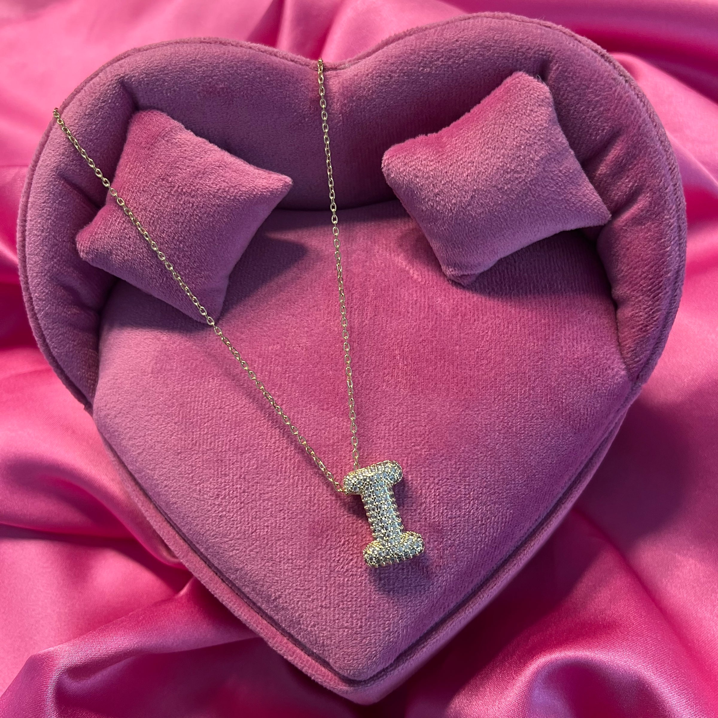 Chubby Bubble Initial Necklace