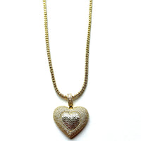 Two Tone Heart Necklace
