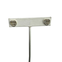 Flat Heart Stud Earrings