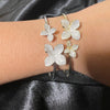 Small Open Flower Bangle