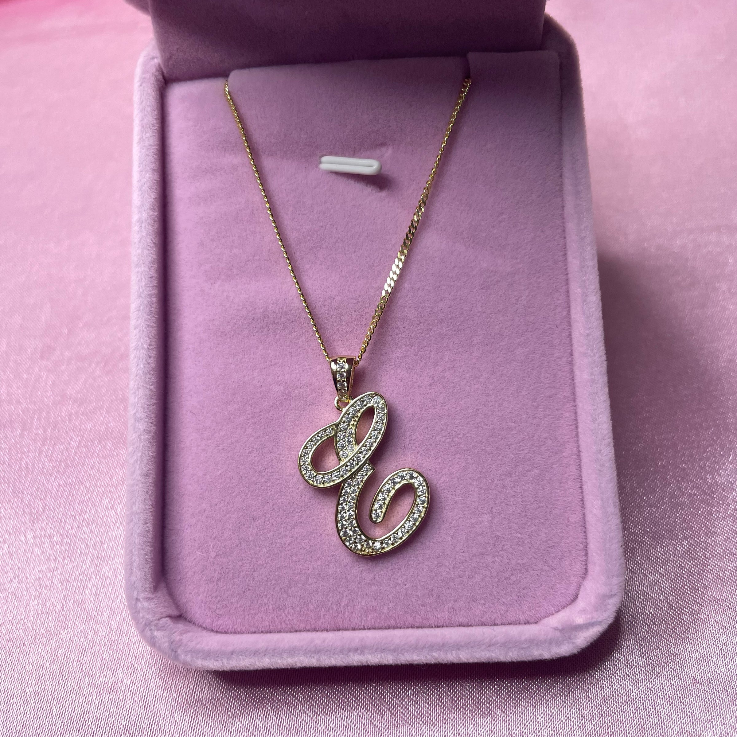 Script Initial Necklace Jeisly Blossom