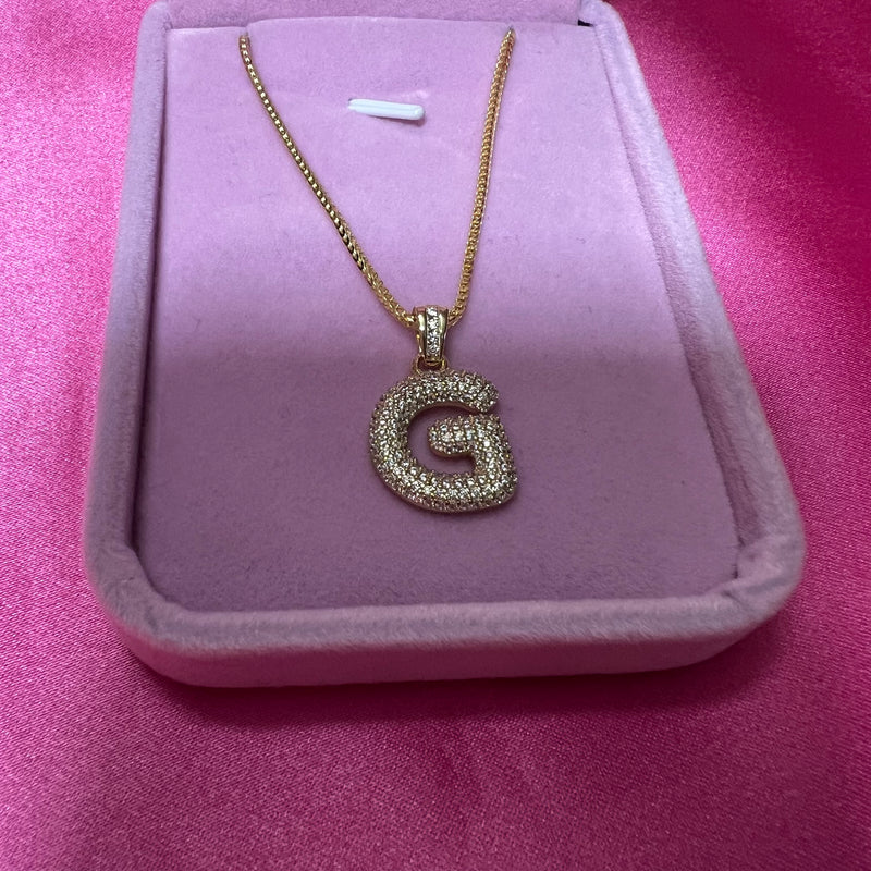 Baby Bubble Initial Necklace