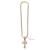 Baguette Tennis Cross Necklace