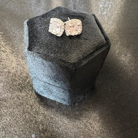 Square Stone Stud Earrings