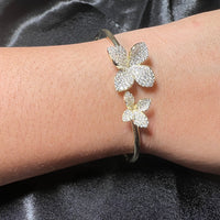 Small Open Flower Bangle