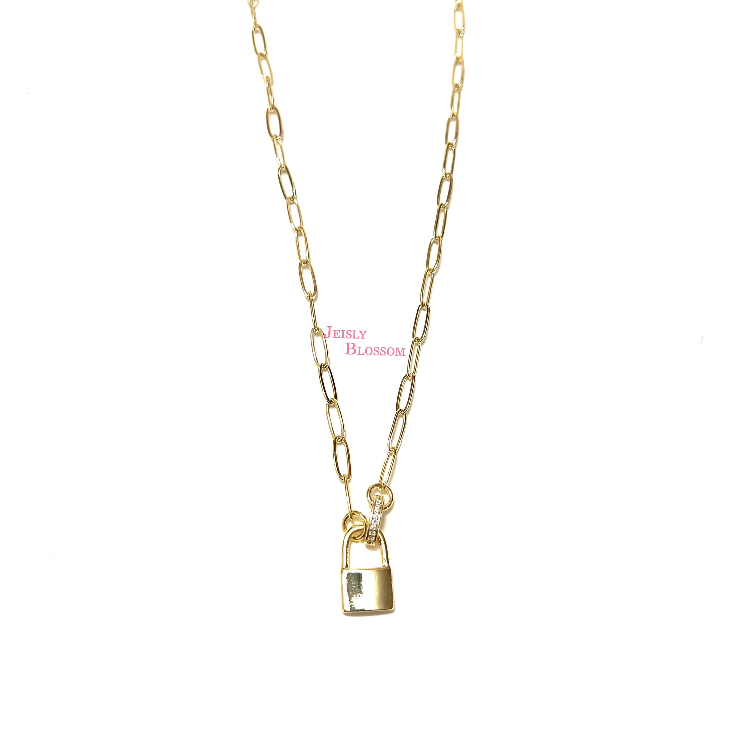 Lock Paperclic Necklace