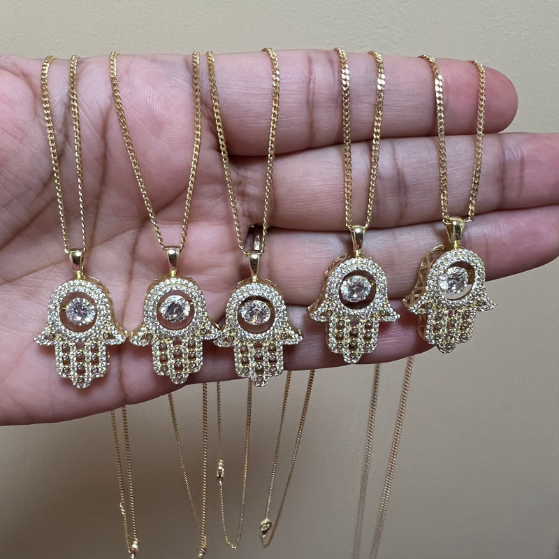 Diana Hamsa Hand Necklace