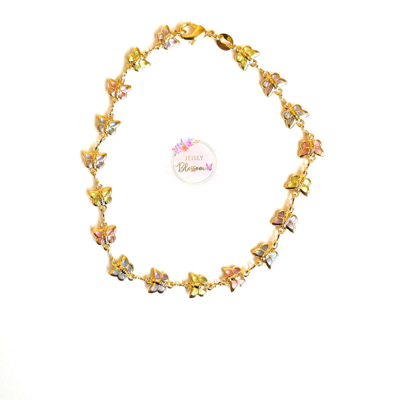 Multicolor Butterfly Anklet