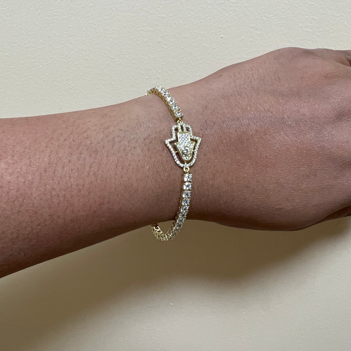 Cute Hamsa Tennis Bracelet