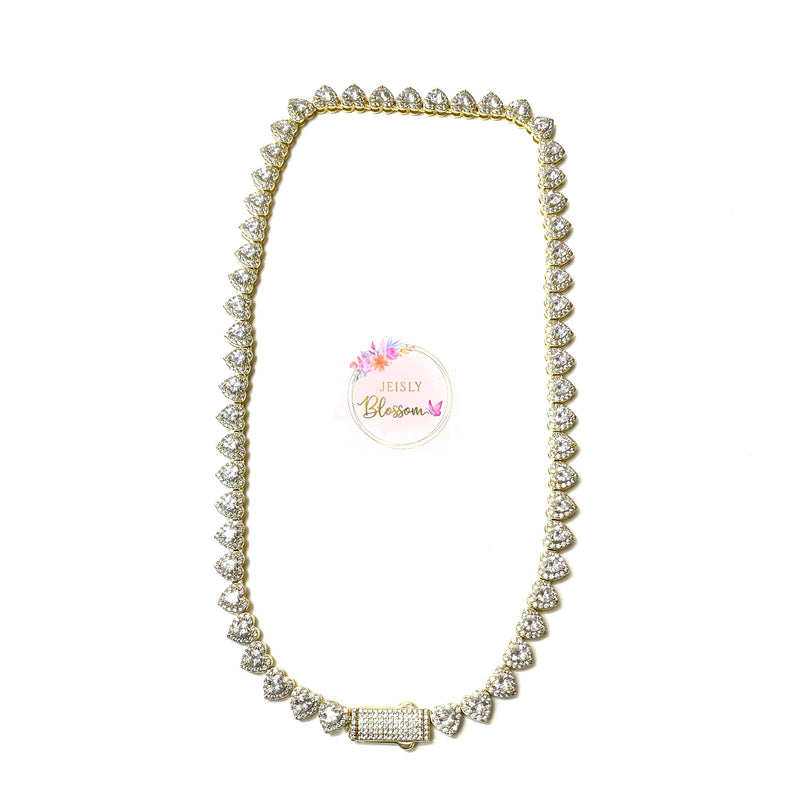 Kaimy Heart Tennis Necklace